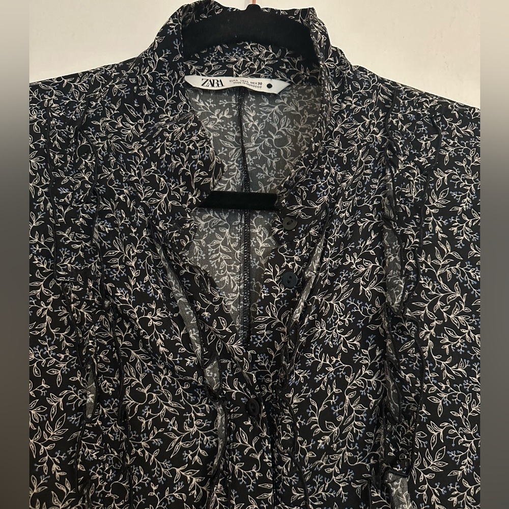 ZARA Shelly Floral Button-down Maxi Dress - Size Large